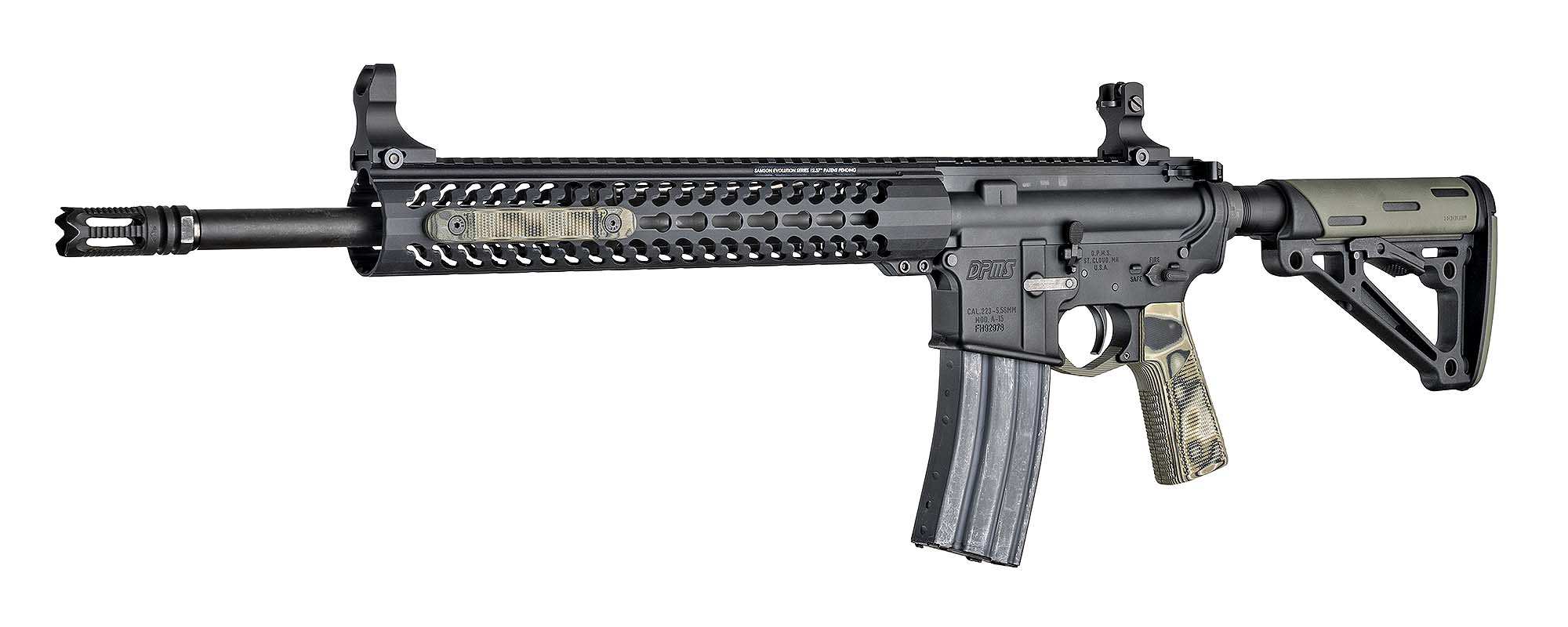 Hogue G10 KeyMod rail covers for AR rifles. 