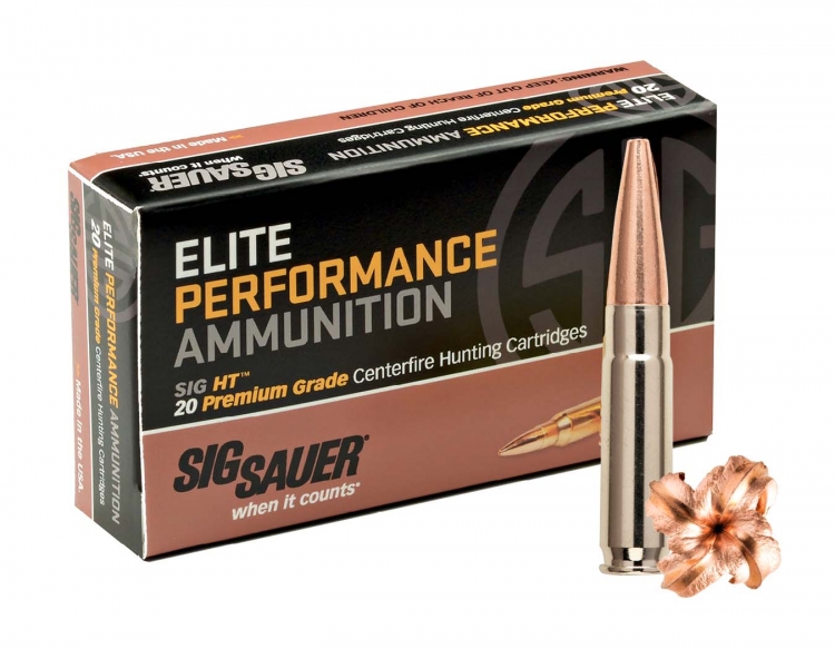 The SIG Sauer Elite Performance 120gr HT 300BLK supersonic hunting cartridge