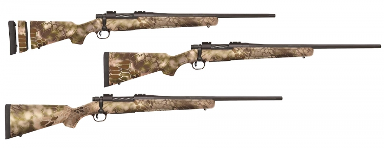 The newest members of the Mossberg Patriot bolt-action family have a modern edge with the latest in concealment, Kryptek Highlander camo