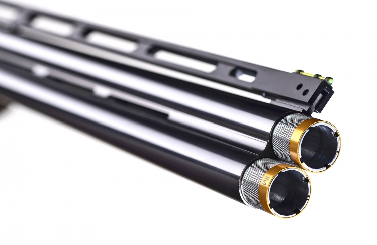 Browning B725 Pro Trap Adjustable competition shotgun The muzzle, with the Invector DS chokes
