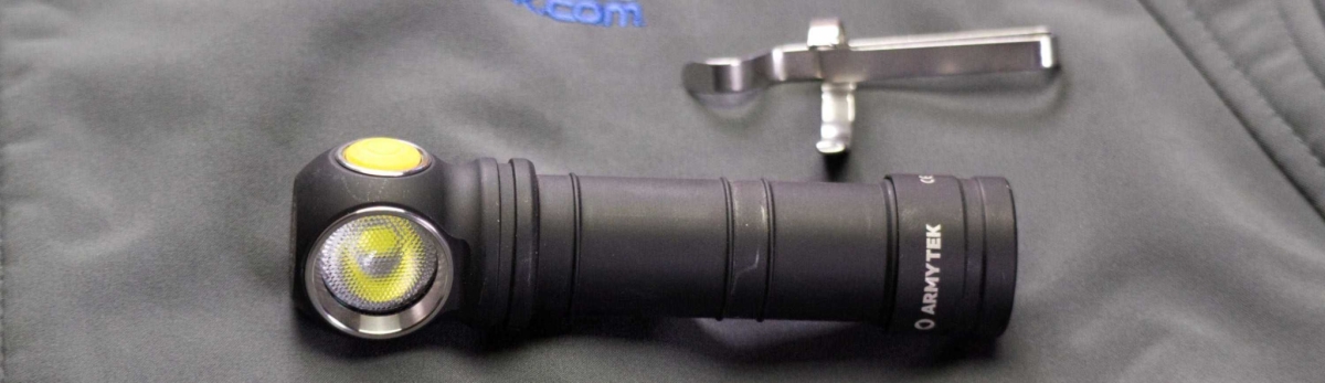 The flashlight with its removable clip
