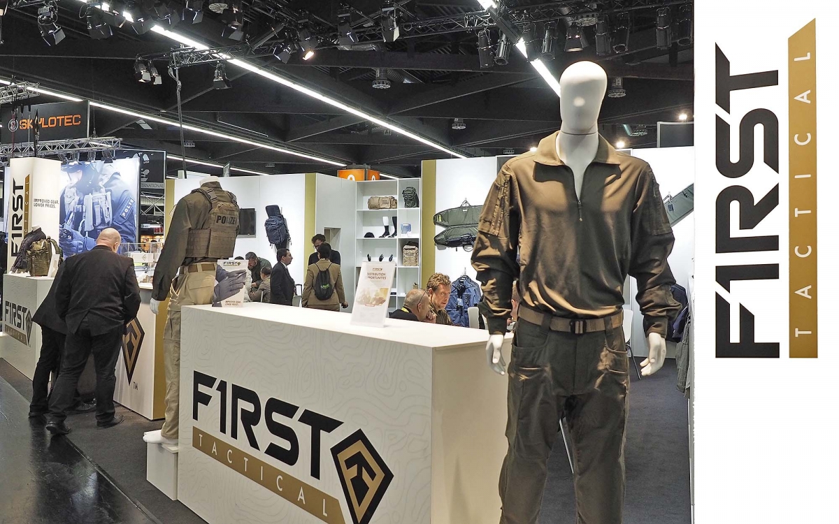 The First Tactical booth at the 2017 IWA expo in Nuremberg (Germany)
