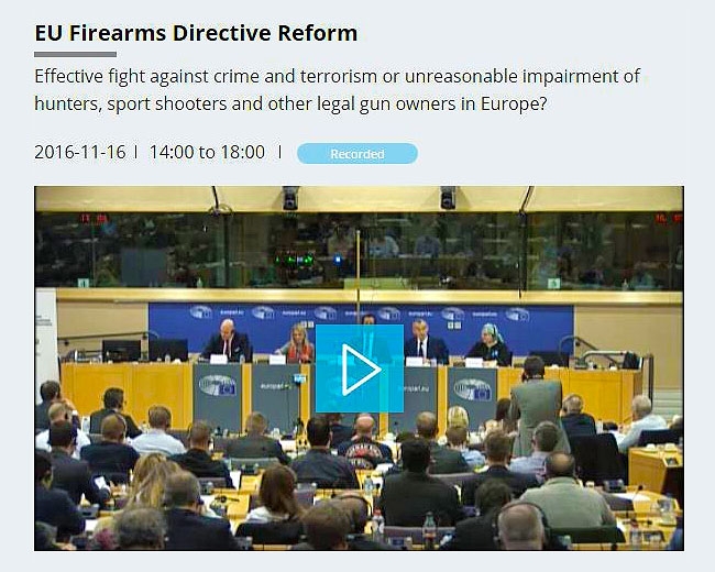 Video - Conference on EU Firearms Directive Reform