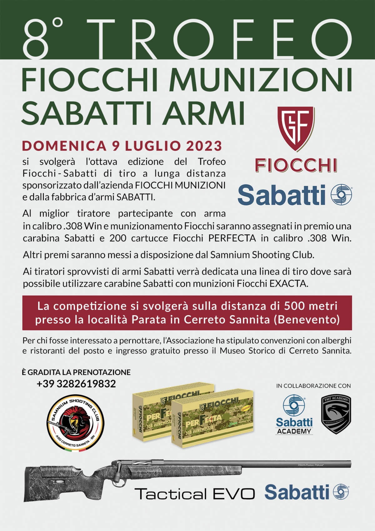 Tiro a lunga distanza: Trofeo Fiocchi-Sabatti 2023