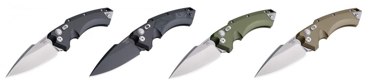The Hogue EX-A05 automatic knives with spear point blade
