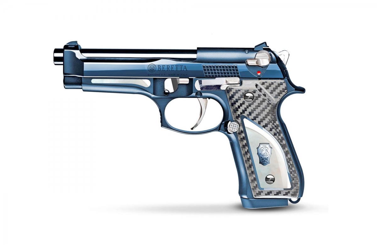 Beretta 92FS Fusion Blue pistol: Italian blue, collector&#039;s grade