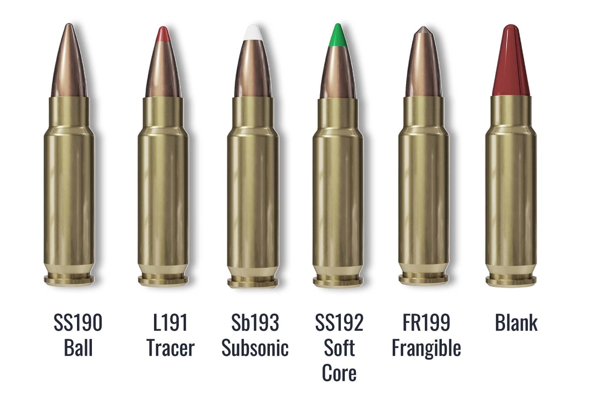Le munizioni calibro 5.7x28mm standardizzate dalla NATO