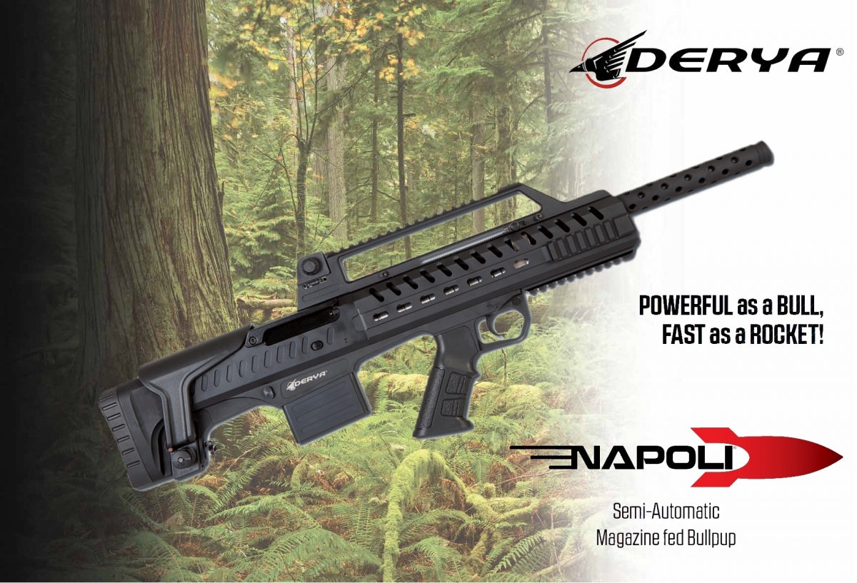 The Napoli N-100 is the new bull-pup semi-automatic shotgun from Derya Arms