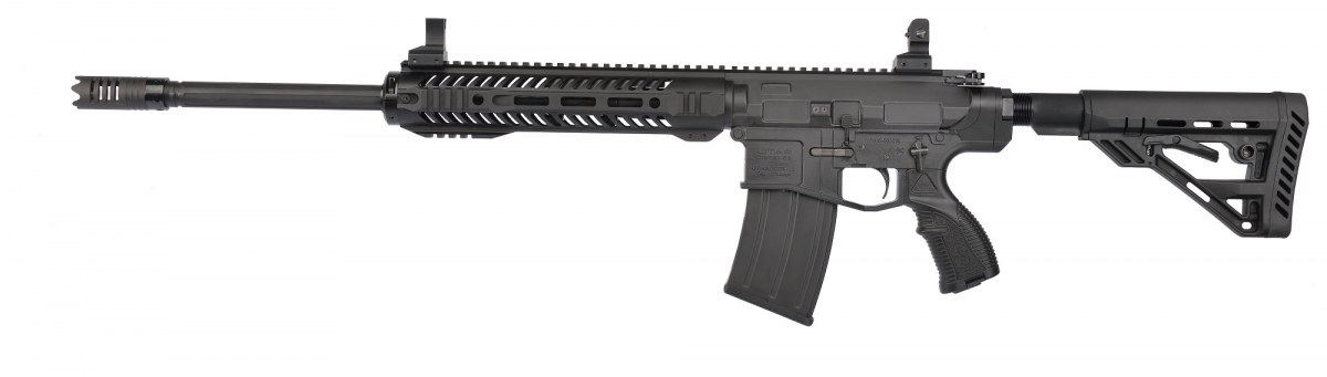 The XTR-12 can be converted from a 12-gauge to a .308 configuration in seconds
