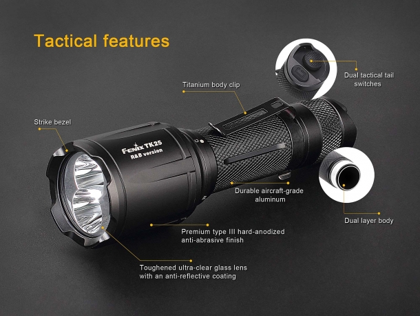 The tactical features of the Fenix TK25 R&B