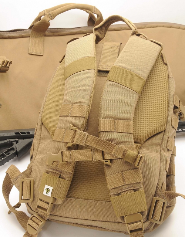 tactical backpack with rifle holder