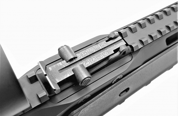 The SAG AK Chassis MK2 features a full-length top Picatinny rail and a rear sight seat