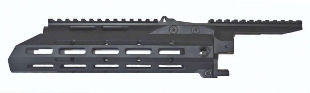 The SAG AK Chassis MK2 before the installation, complete with the company's own ACR-compatible, machined aluminum M-LOK handguard