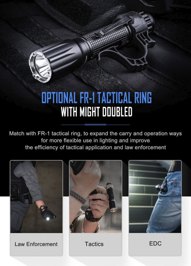 Nextorch upgraded TA30 one-step strobe tactical flashlight