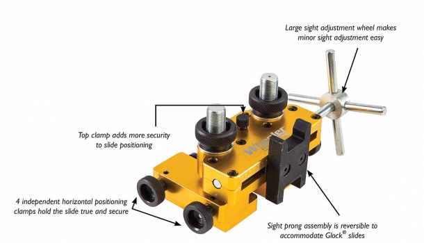 Wheeler Armorer's Handgun Sight Tool The Wheeler Armorer's Handgun Sight Tool will fit the slide of basically any semi-automatic pistol