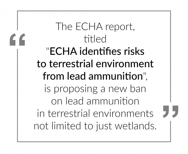 A new ECHA lead ammunition ban in Europe