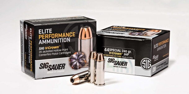 Munizioni da revolver SIG Sauer Elite Performance .44 S&W Special con palla da 240 grani