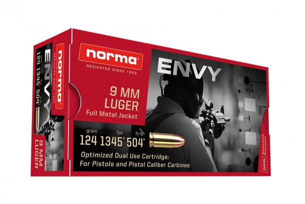 Norma ENVY 9mm pistol caliber carbine ammunition