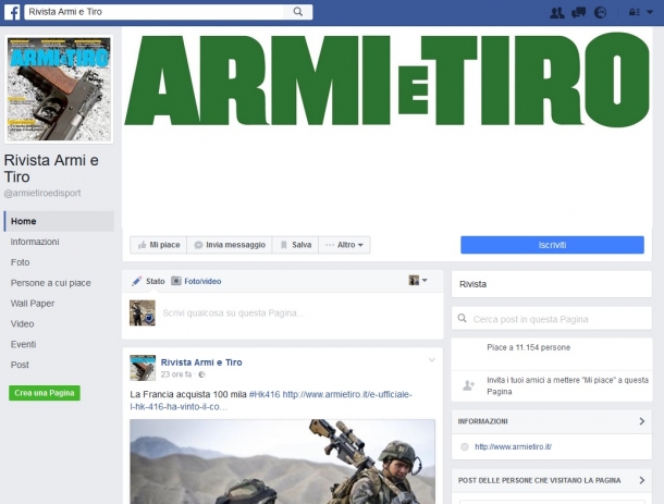 Facebook chiude il gruppo pubblico Armi e Tiro Ad essere chiusa non è stata la pagina ufficiale della rivista, ma un gruppo ad essa collegato e dedicato alle discussioni degli utenti