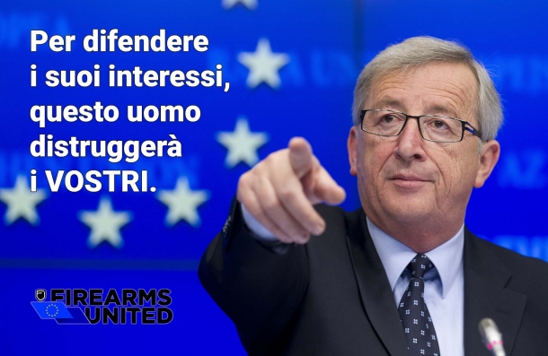Firearms United ha pubblicato anche una lettera aperta al Presidente della Commissione Europea Jean-Claude Juncker