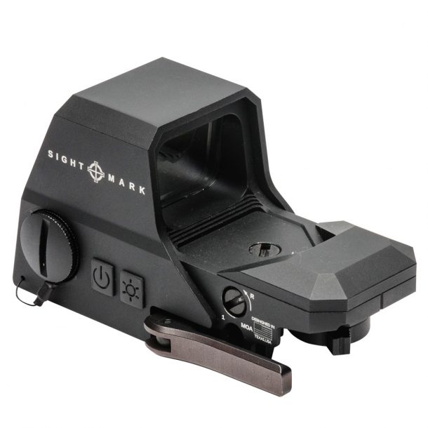 The R-Spec reflex sight features four reticle options with red or green illumination and a new low battery indication which prompts the reticle to blink when the battery is low