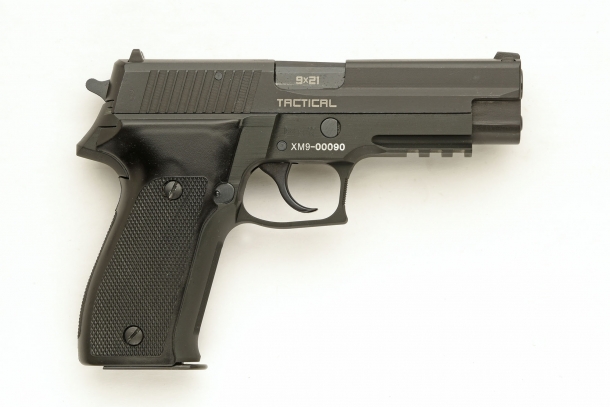 Right side view of the S.D.M. XM9 Tactical semi-automatic pistol