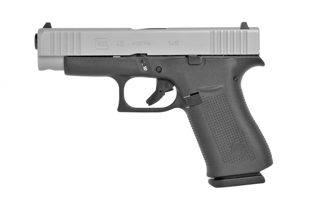 Il lato sinistro della nuova pistola Glock 48