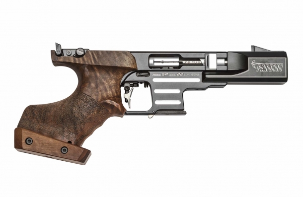 The Pardini SP Rapid Fire pistol in .22 Long Rifle caliber