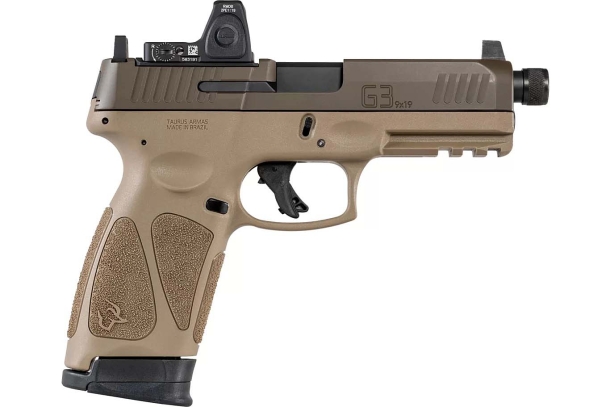 New Taurus G3 Tactical 9mm Luger semi-automatic pistol – right side, with optics