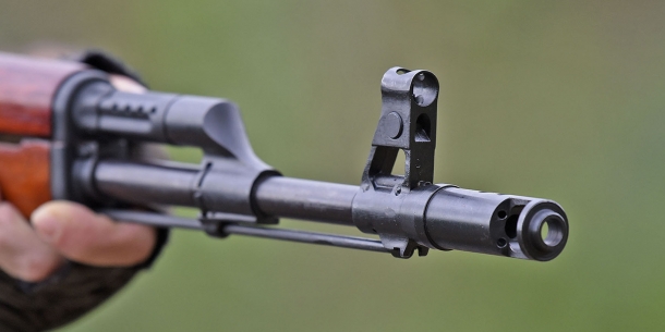 Muzzle view of the SDM AK-74