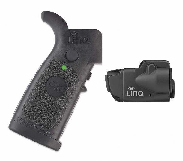 The Crimson Trace LiNQ grip and wireless operated system