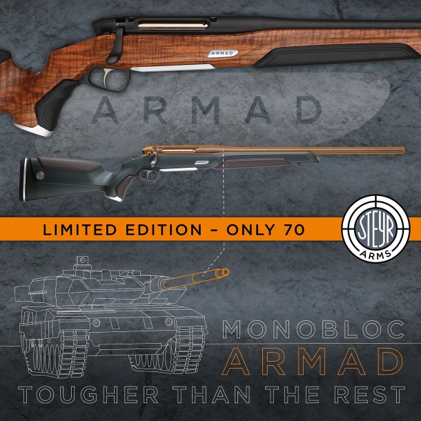 Steyr Monobloc ARMAD: a new hunting rifle... built like a tank!