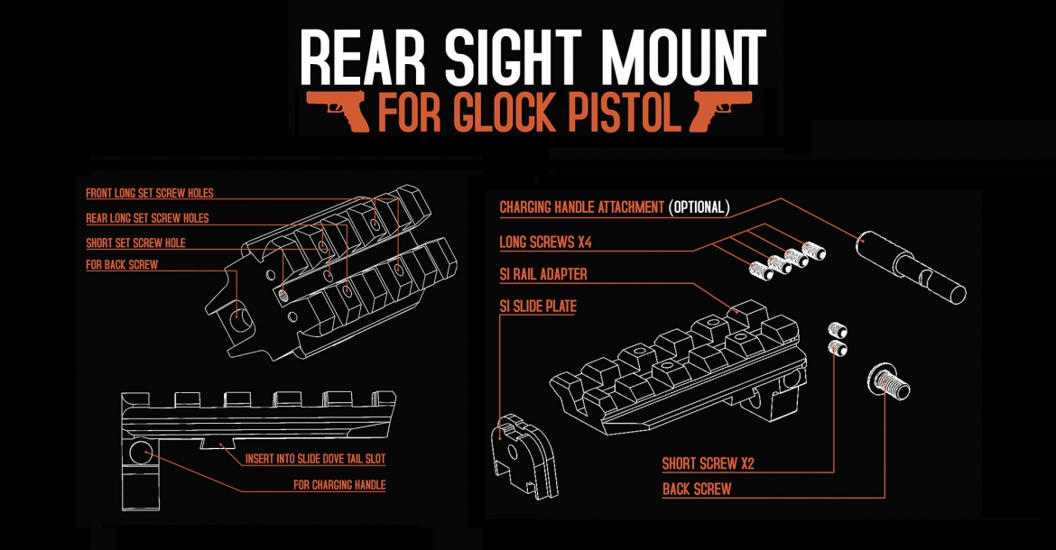 Brownells: Strike Industries GSR Rear Sight Mount per Glock